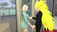 Jouer Sakura, l'amie de Hinata, se joint à un plan à trois et obtient une action anale sur la table