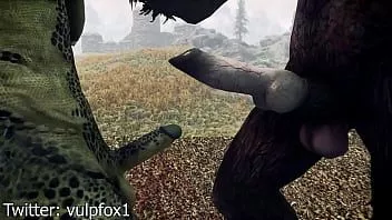play Skyrimのアルゴニアンは狼男と繁殖します